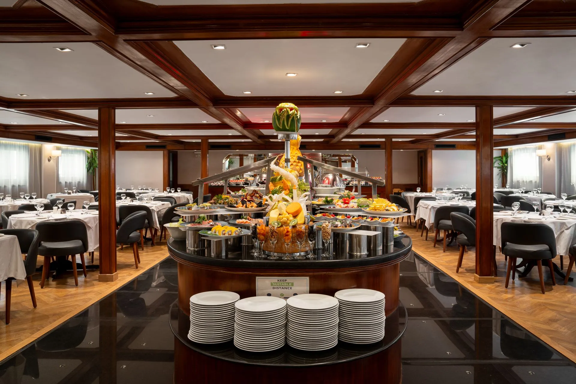 Restaurant aboard the MS Nile Plaza Nile Cruise Nile cruise